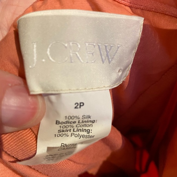 J. Crew peach silk strapless dress - Picture 3 of 3